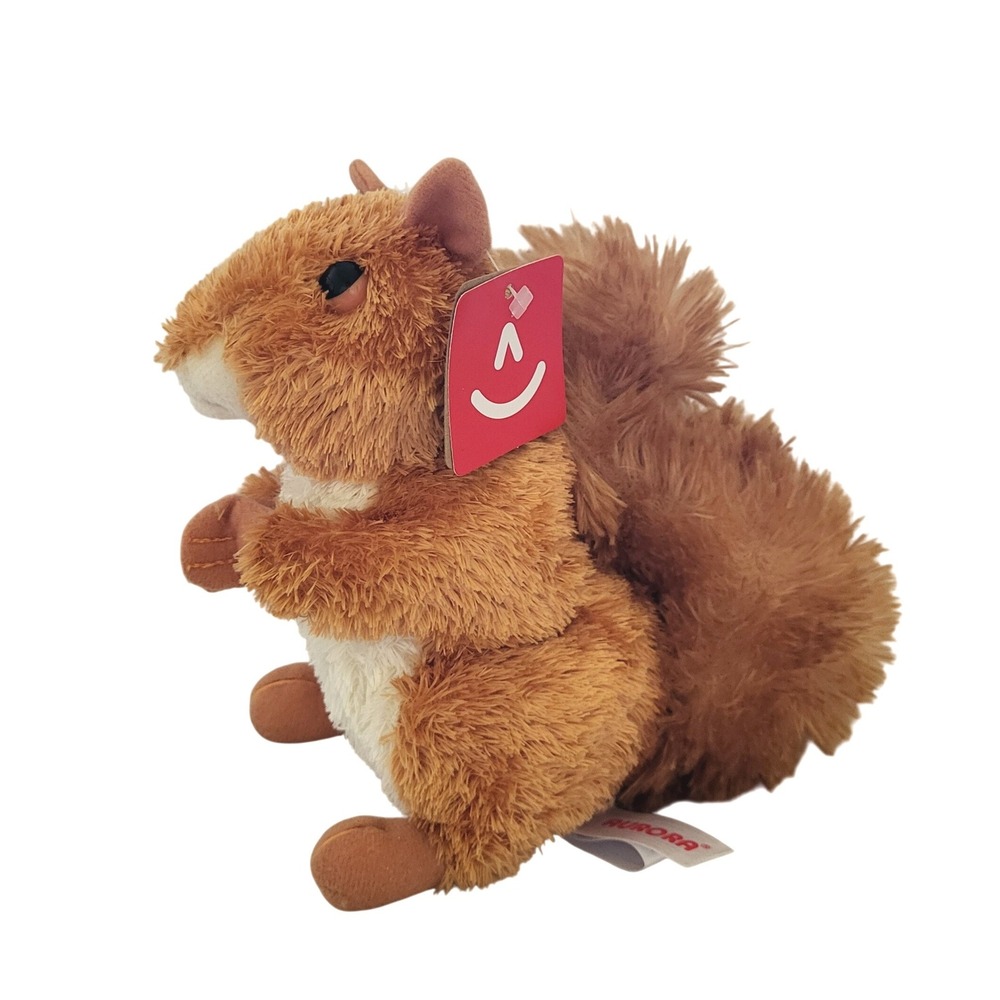 Aurora 8" Nutsie Red Squirrel 30531 Plush Mini Flopsie‎ Stuffed Animal Toy